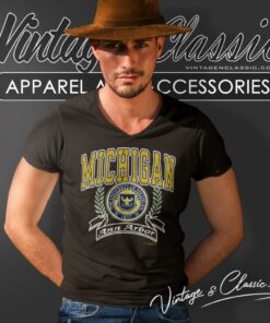 University Michigan Ann Arbor V Neck TShirt
