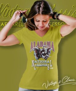 University Of Alabama Crimson Tide Football National Champions V Neck TShirt