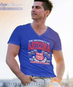 University Of Arizona National Basketball Champions V Neck TShirt