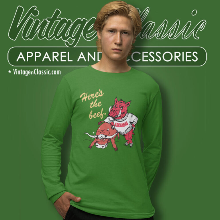 University Of Arkansas Here The Beef Long Sleeve Tee University Of Arkansas Here The Beef Long Sleeve Tee