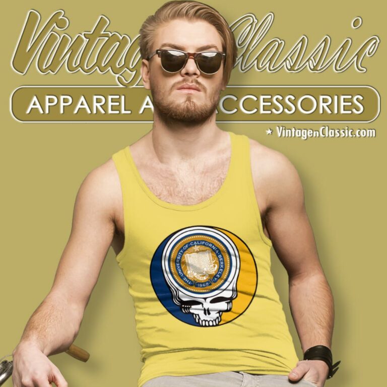 University Of California Berkeley Grateful Dead Steal Your Face Tank Top Racerback University Of California Berkeley Grateful Dead Steal Your Face Tank Top Racerback