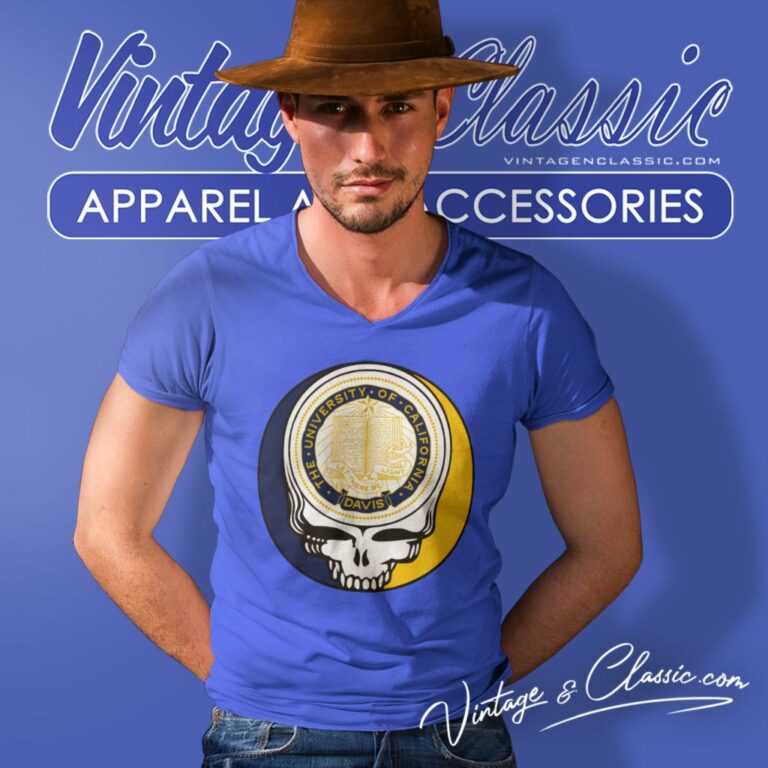 University Of California Davis Grateful Dead Steal Your Face V Neck TShirt University Of California Davis Grateful Dead Steal Your Face V Neck TShirt