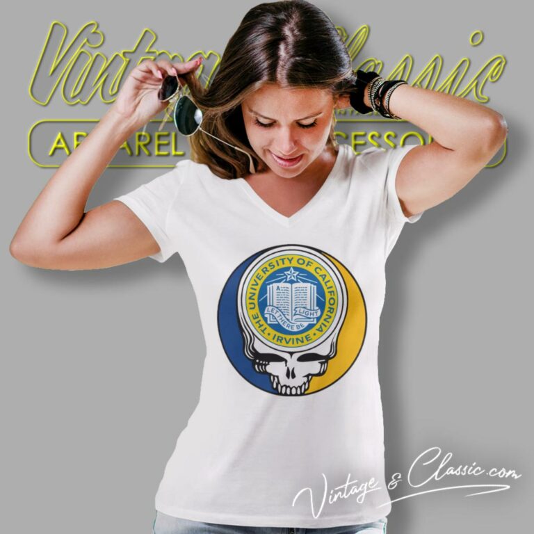 University Of California Irvine Grateful Dead Steal Your Face V Neck TShirt University Of California Irvine Grateful Dead Steal Your Face V Neck TShirt