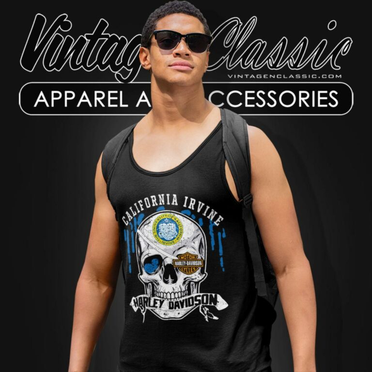 University Of California Irvine Harley Davidson Skull Tank Top Racerback University Of California Irvine Harley Davidson Skull Tank Top Racerback