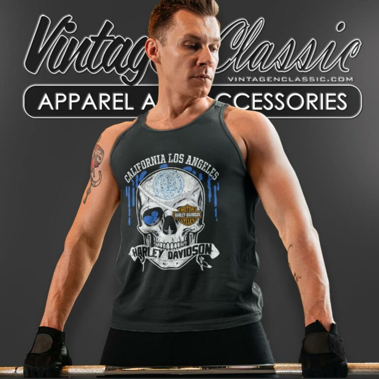 University Of California Los Angeles Harley Davidson Skull Tank Top Racerback University Of California Los Angeles Harley Davidson Skull Tank Top Racerback