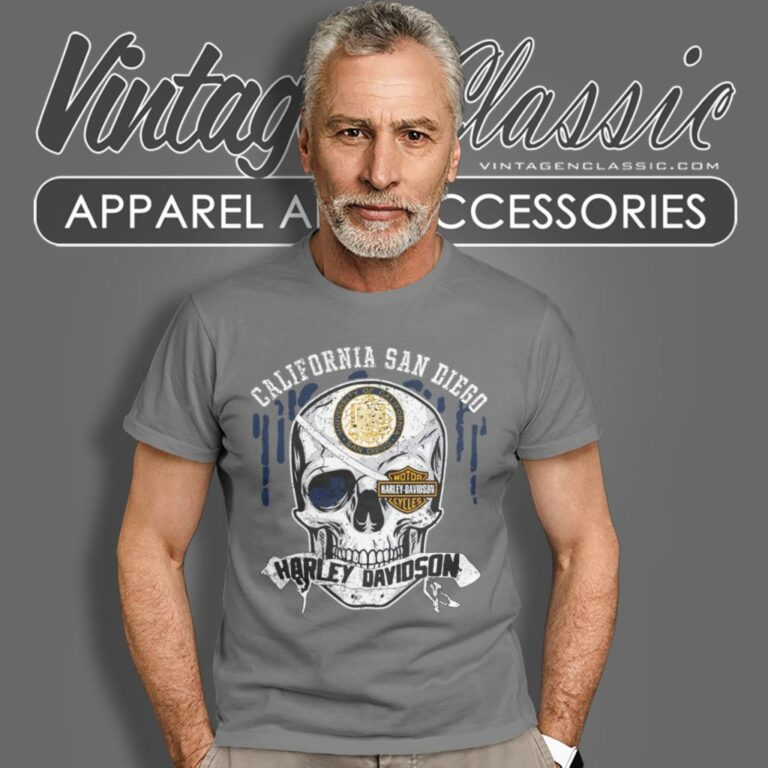 University Of California San Diego Harley Davidson Skull T Shirt University Of California San Diego Harley Davidson Skull T Shirt