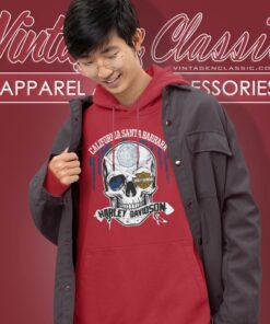 University Of California Santa Barbara Harley Davidson Skull Hoodie