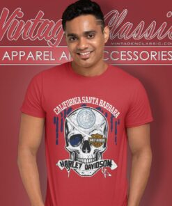 University Of California Santa Barbara Harley Davidson Skull T Shirt