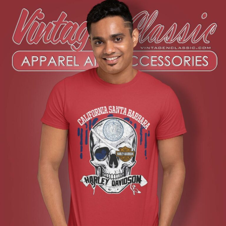 University Of California Santa Barbara Harley Davidson Skull T Shirt University Of California Santa Barbara Harley Davidson Skull T Shirt