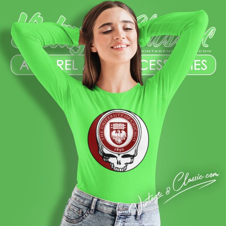 University Of Chicago Grateful Dead Steal Your Face Long Sleeve Tee University Of Chicago Grateful Dead Steal Your Face Long Sleeve Tee