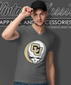 University Of Colorado Boulder Grateful Dead Steal Your Face V Neck TShirt