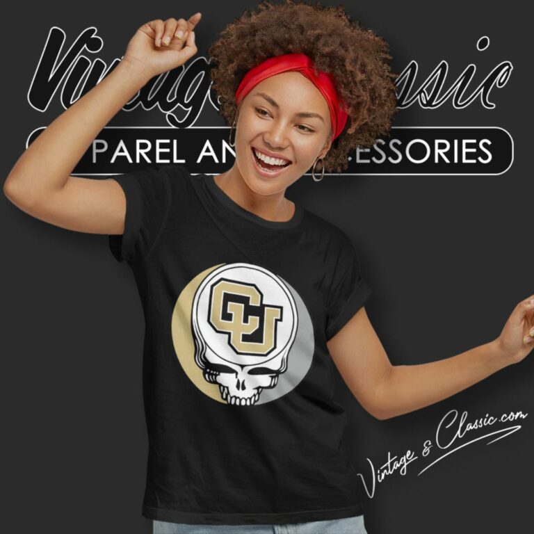 University Of Colorado Boulder Grateful Dead Steal Your Face Women T Shirt University Of Colorado Boulder Grateful Dead Steal Your Face Women T Shirt