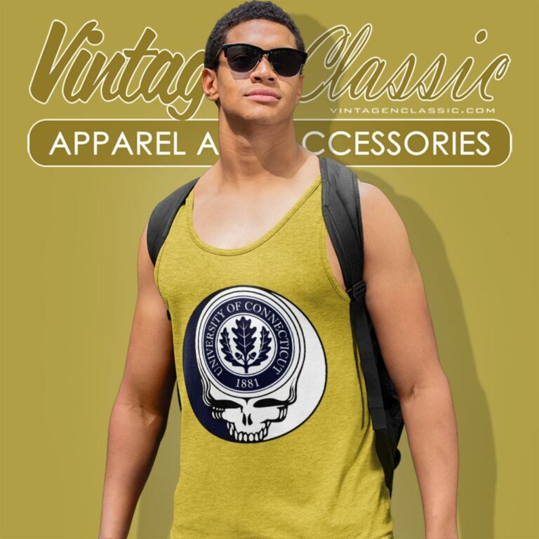 University Of Connecticut Grateful Dead Steal Your Face Tank Top Racerback University Of Connecticut Grateful Dead Steal Your Face Tank Top Racerback