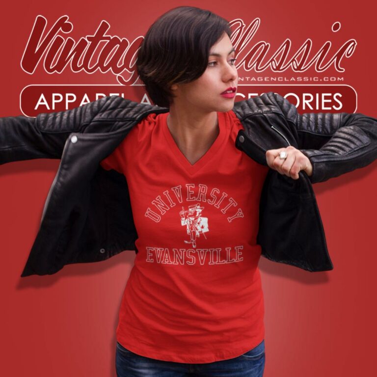 University Of Evansville V Neck TShirt University Of Evansville V Neck TShirt