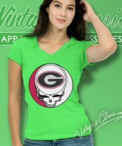 University Of Georgia Grateful Dead Steal Your Face V Neck TShirt