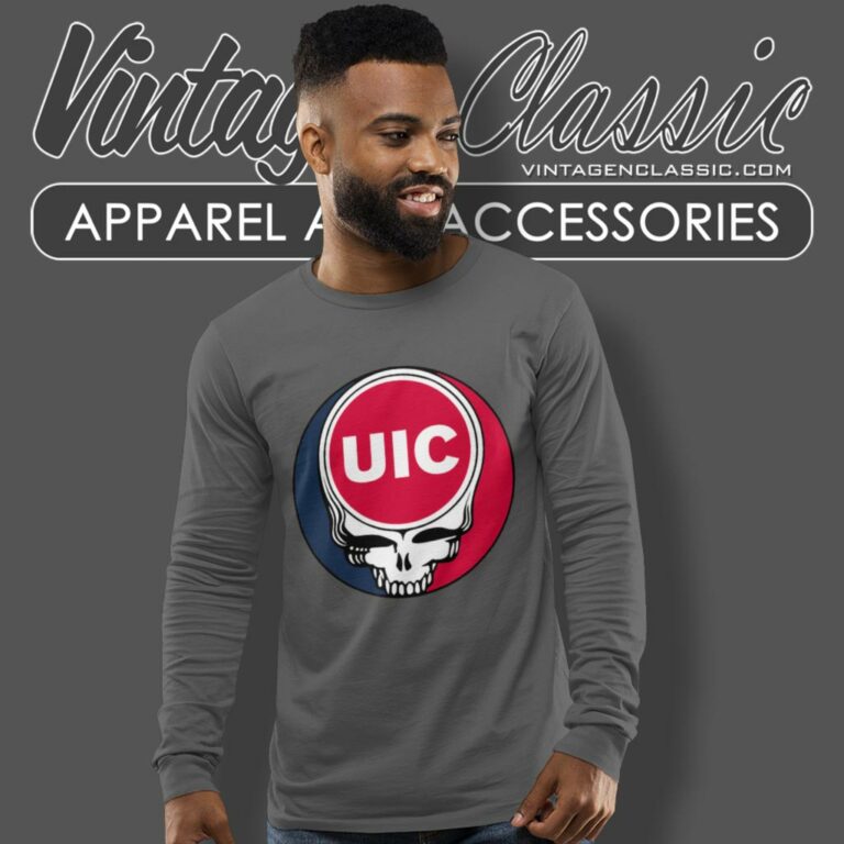 University Of Illinois Chicago Grateful Dead Steal Your Face Long Sleeve Tee University Of Illinois Chicago Grateful Dead Steal Your Face Long Sleeve Tee