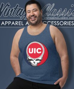 University Of Illinois Chicago Grateful Dead Steal Your Face Tank Top Racerback