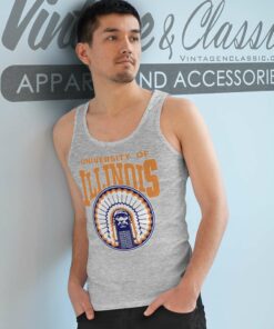 University Of Illinois Shirt College Basketball Fighting Illini Tank Top Racerback