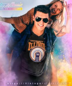 University Of Illinois Shirt College Basketball Fighting Illini V Neck TShirt