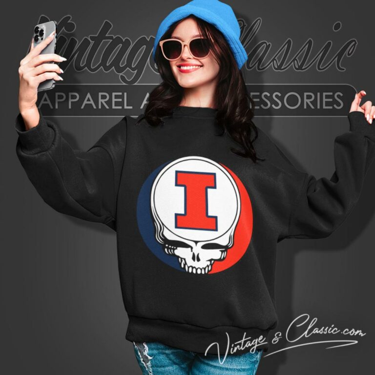 University Of Illinois Urbana Champaign Grateful Dead Steal Your Face Sweatshirt University Of Illinois Urbana Champaign Grateful Dead Steal Your Face Sweatshirt
