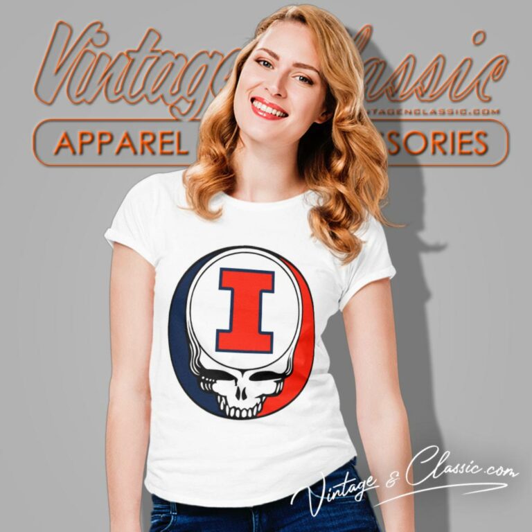 University Of Illinois Urbana Champaign Grateful Dead Steal Your Face Women T Shirt University Of Illinois Urbana Champaign Grateful Dead Steal Your Face Women T Shirt