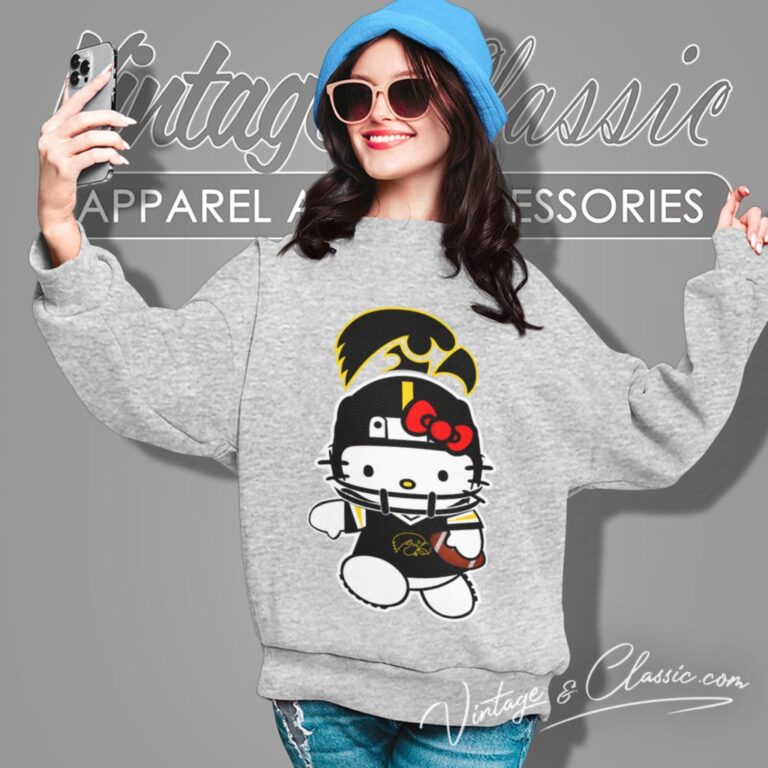 University Of Iowa Hawkeyes Hello Kitty Sweatshirt University Of Iowa Hawkeyes Hello Kitty Sweatshirt