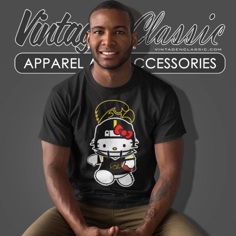 University Of Iowa Hawkeyes Hello Kitty T Shirt University Of Iowa Hawkeyes Hello Kitty T Shirt