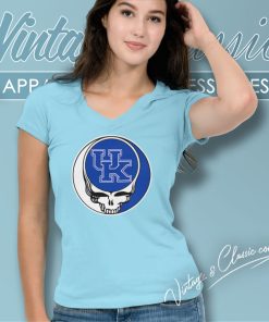 University Of Kentucky Grateful Dead Steal Your Face V Neck TShirt