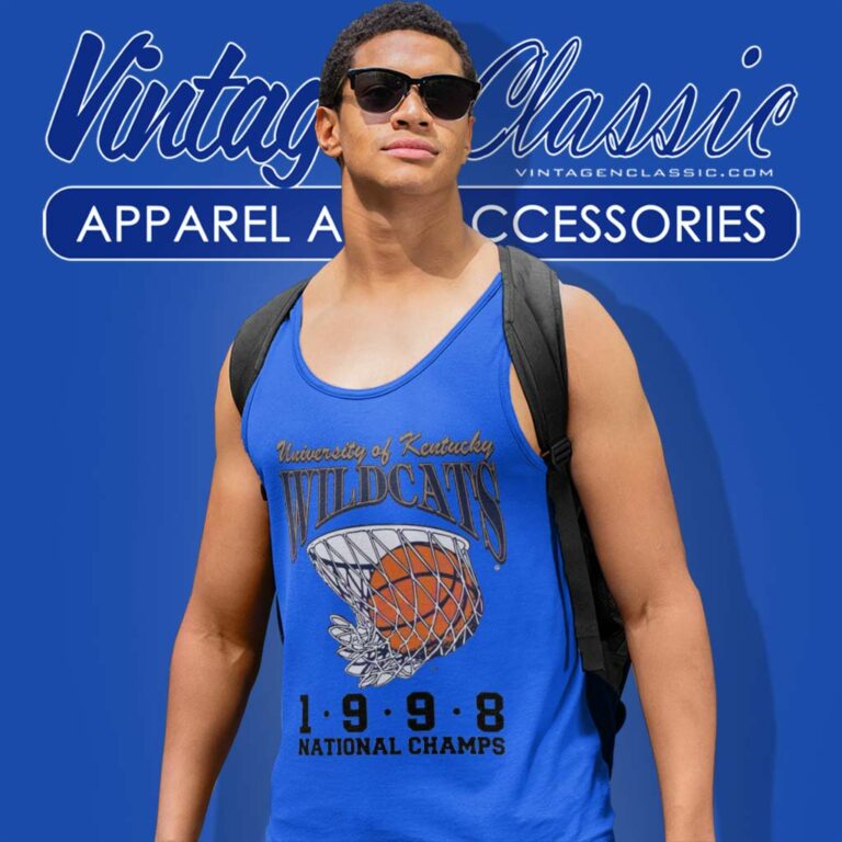 University Of Kentucky Wildcats Basketball 1998 National Champs Tank Top Racerback University Of Kentucky Wildcats Basketball 1998 National Champs Tank Top Racerback