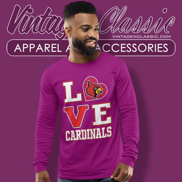 University Of Louisville Love Cardinals Long Sleeve Tee University Of Louisville Love Cardinals Long Sleeve Tee