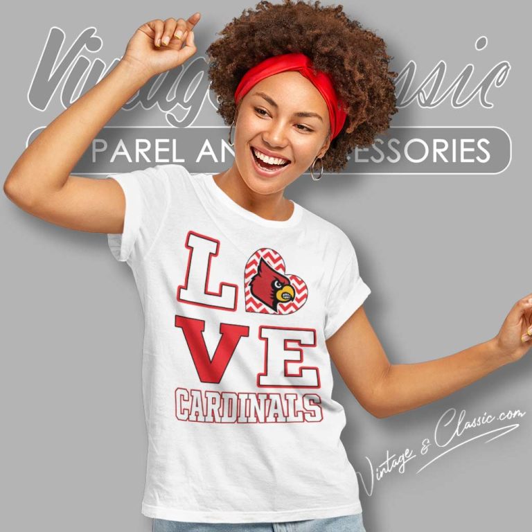University Of Louisville Love Cardinals Women TShirt University Of Louisville Love Cardinals Women TShirt