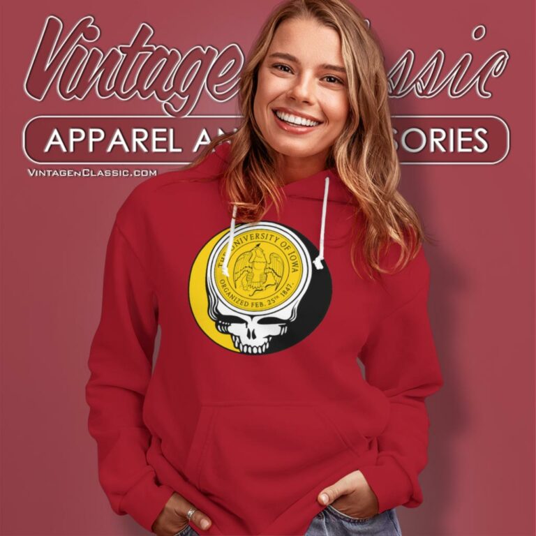 University Of Lowa Grateful Dead Steal Your Face Hoodie University Of Lowa Grateful Dead Steal Your Face Hoodie