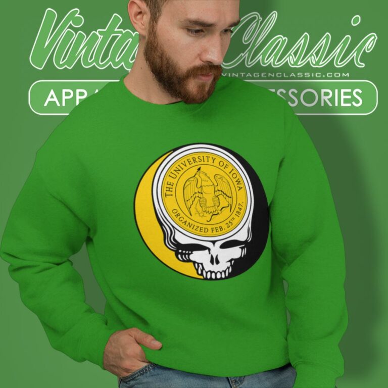 University Of Lowa Grateful Dead Steal Your Face Sweatshirt University Of Lowa Grateful Dead Steal Your Face Sweatshirt