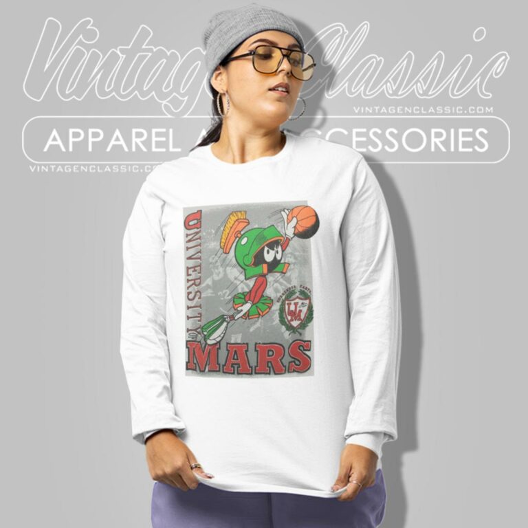 University Of Mars Looney Tunes Shirt Nike Jumpman Style Marvin The Martian Long Sleeve Tee University Of Mars Looney Tunes Shirt Nike Jumpman Style Marvin The Martian Long Sleeve Tee