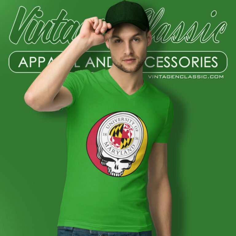 University Of Maryland College Park Grateful Dead Steal Your Face V Neck TShirt University Of Maryland College Park Grateful Dead Steal Your Face V Neck TShirt
