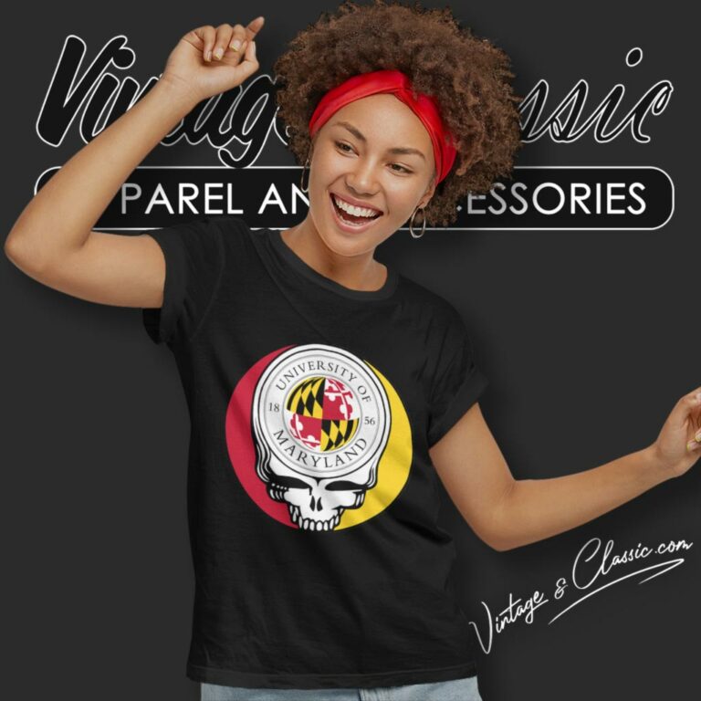 University Of Maryland College Park Grateful Dead Steal Your Face Women T Shirt University Of Maryland College Park Grateful Dead Steal Your Face Women T Shirt