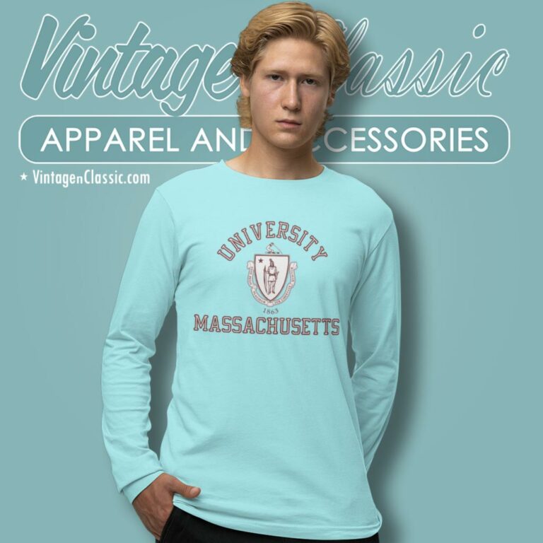 University Of Massachusetts Logo Long Sleeve Tee University Of Massachusetts Logo Long Sleeve Tee