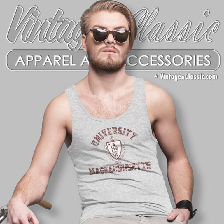 University Of Massachusetts Logo Tank Top Racerback University Of Massachusetts Logo Tank Top Racerback