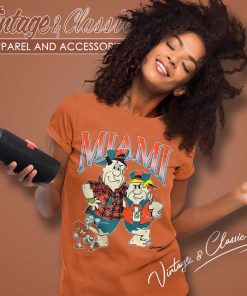 University Of Miami Hurricanes Flintstones Shirt 6 University Of Miami Hurricanes Flintstones Women TShirt