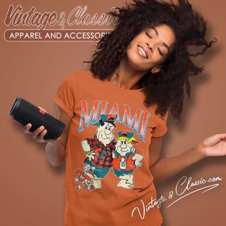 University Of Miami Hurricanes Flintstones Women TShirt University Of Miami Hurricanes Flintstones Women TShirt