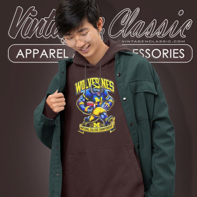 University Of Michigan 2024 Mascot National Championship Hoodie University Of Michigan 2024 Mascot National Championship Hoodie