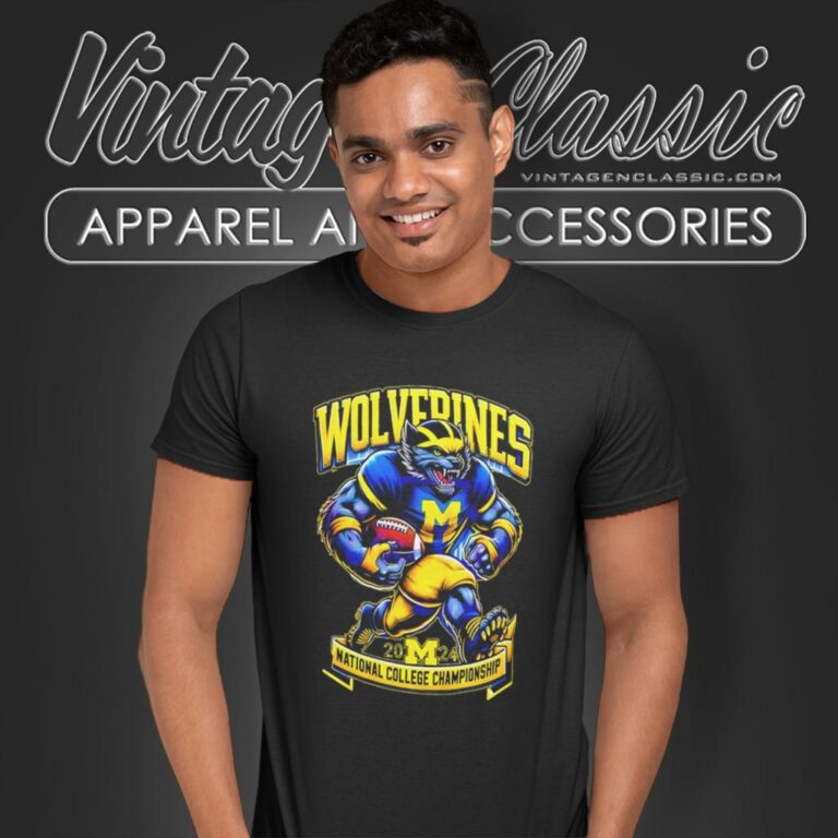 University Of Michigan 2024 Mascot National Championship T Shirt University Of Michigan 2024 Mascot National Championship T Shirt