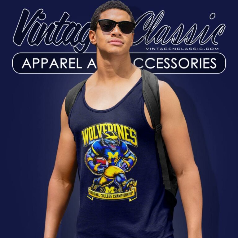 University Of Michigan 2024 Mascot National Championship Tank Top Racerback University Of Michigan 2024 Mascot National Championship Tank Top Racerback
