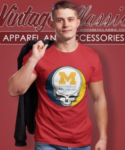 University Of Michigan Ann Arbor Grateful Dead Steal Your Face T Shirt