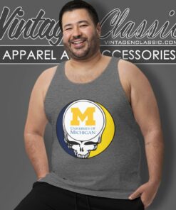 University Of Michigan Ann Arbor Grateful Dead Steal Your Face Tank Top Racerback