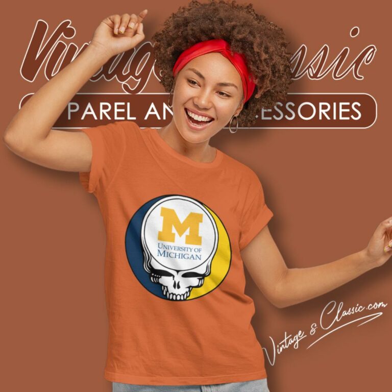 University Of Michigan Ann Arbor Grateful Dead Steal Your Face Women T Shirt University Of Michigan Ann Arbor Grateful Dead Steal Your Face Women T Shirt