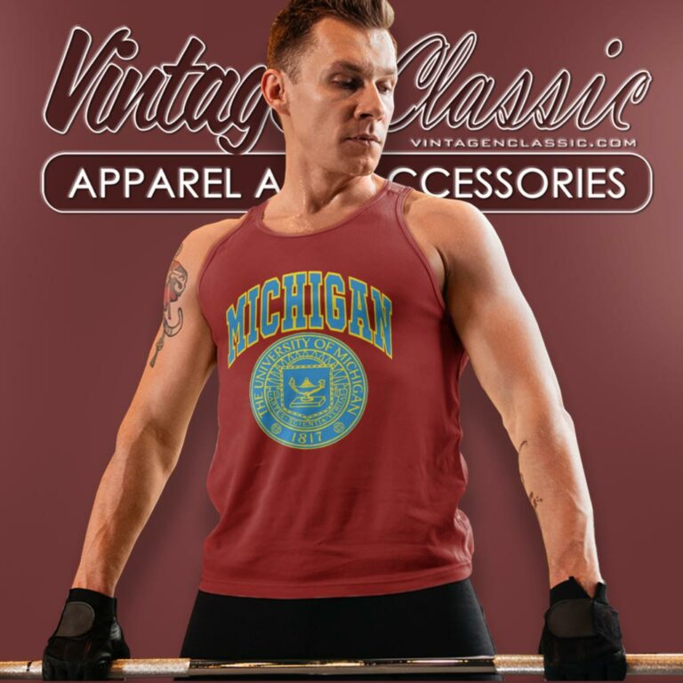 University Of Michigan Big Logo Tank Top Racerback University Of Michigan Big Logo Tank Top Racerback