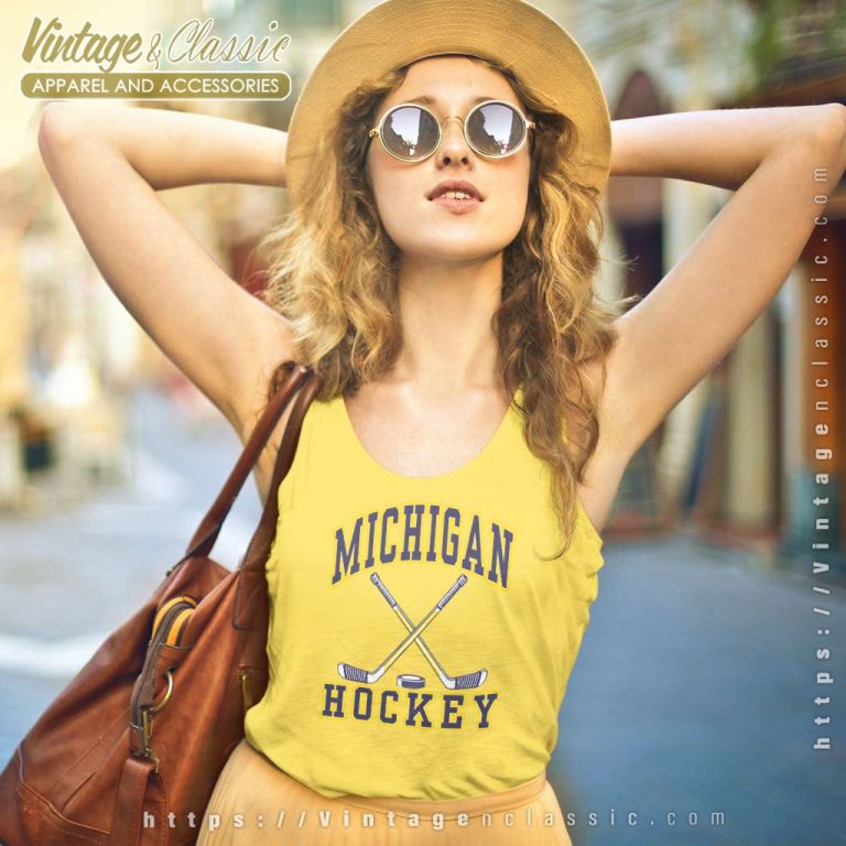 University Of Michigan Hockey Wolverines Tank Top Racerback University Of Michigan Hockey Wolverines Tank Top Racerback