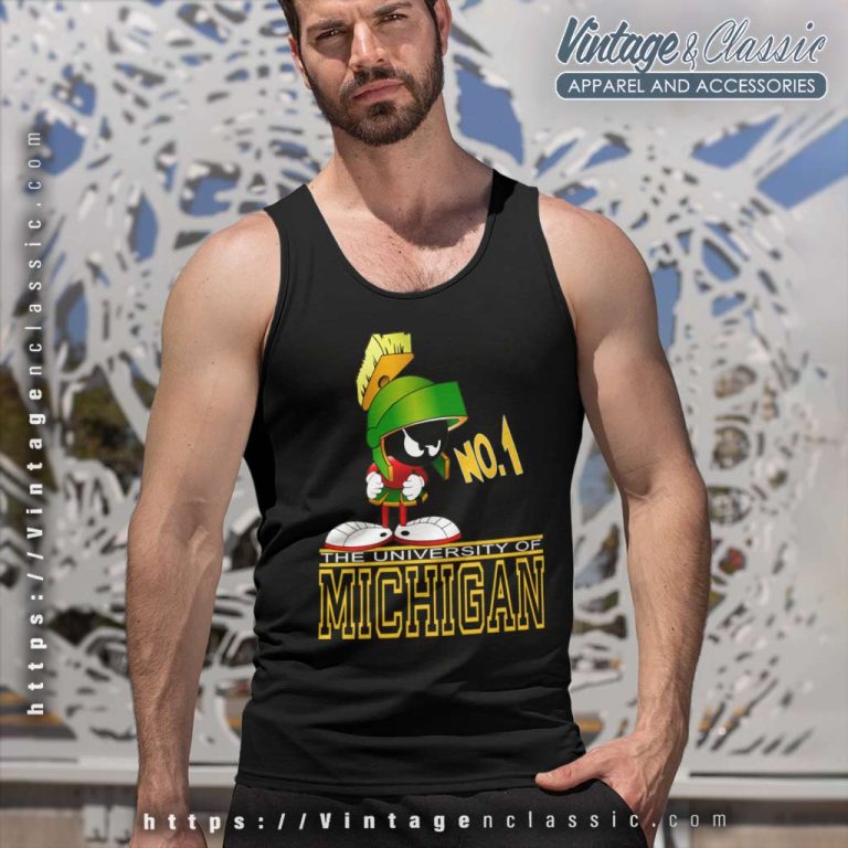 University Of Michigan Marvin The Martian Tank Top Racerback University Of Michigan Marvin The Martian Tank Top Racerback