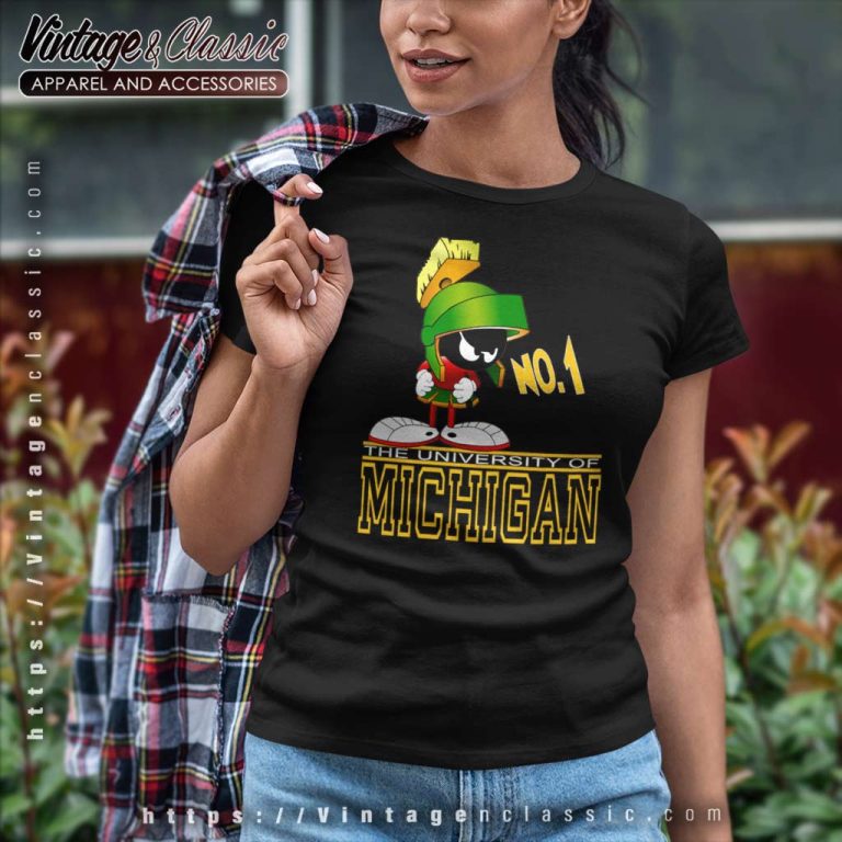 University Of Michigan Marvin The Martian Women TShirt University Of Michigan Marvin The Martian Women TShirt